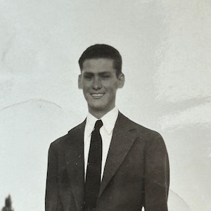With All My Love, Tony, Vintage Black and White Photo, Dapper Young Man, Antique Photograph, Antique Portrait, Vintage Ephemera