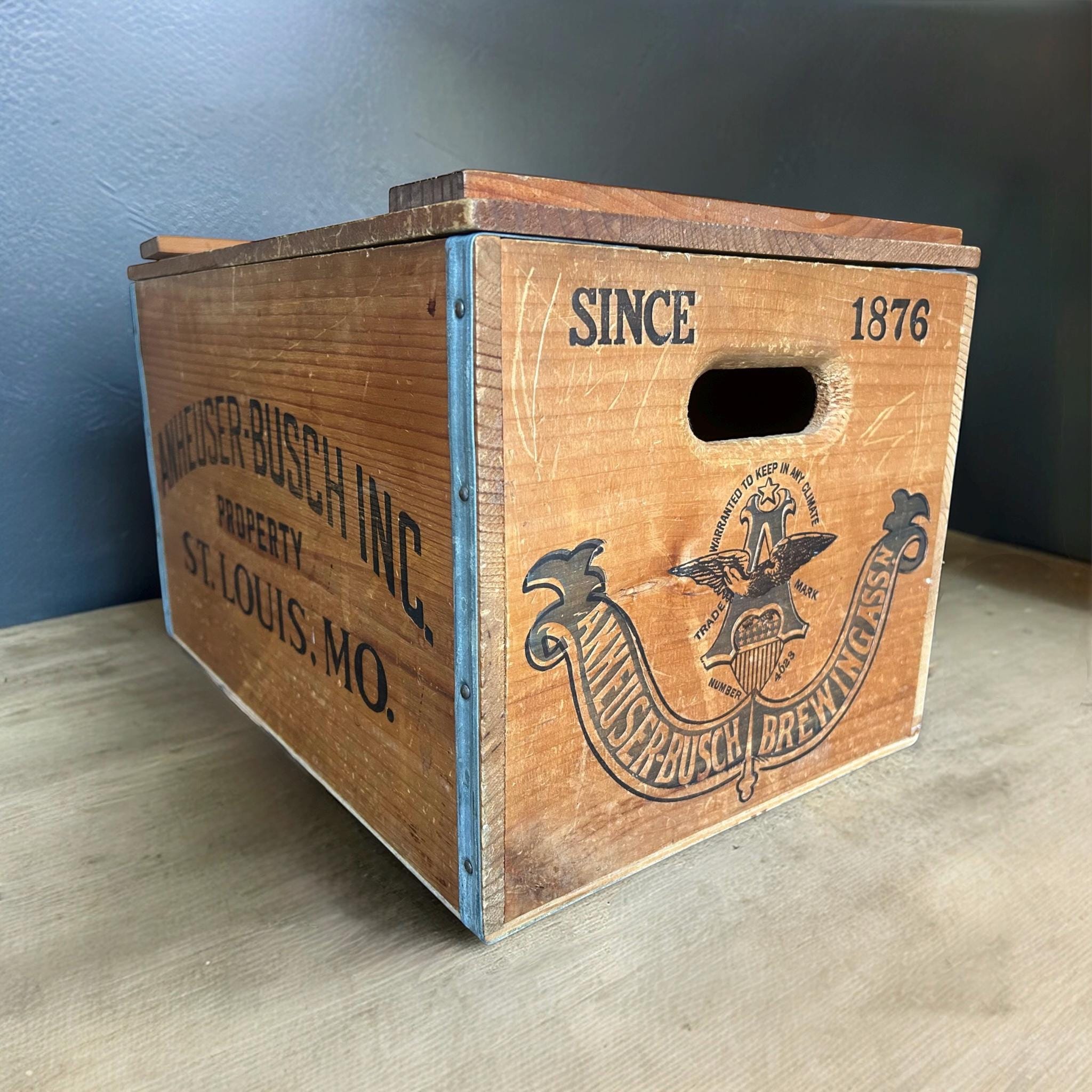 Budweiser Wood Crate - Etsy