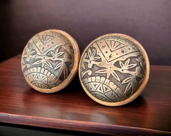 Branford Oriental Bamboo Brass Knob, Circa 1881, Antique Victorian Doorknobs, Antique Brass  Doorknobs, Branford B-1170 Oriental Group