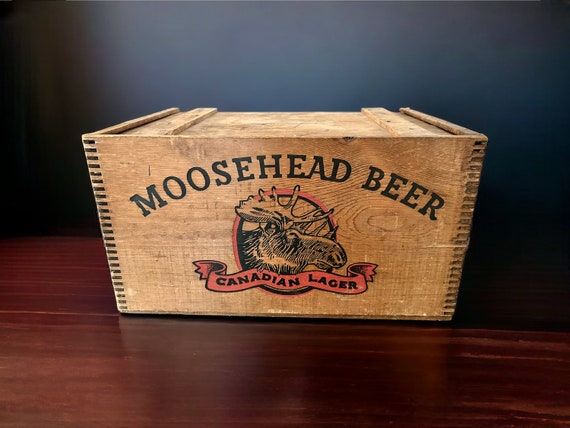 MOOSEHEAD BEER 木箱　アメリカンヴィンテージ Vintage Moosehead Beer Canadian Lager Wood Beer Crate