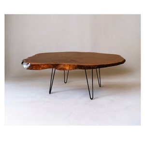 Extra Large Old Growth Redwood Burl Coffee Table, Lace Burl Slab, Wood and Steel Table, Live Edge Coffee Table, Birdseye Burl Coffee Table
