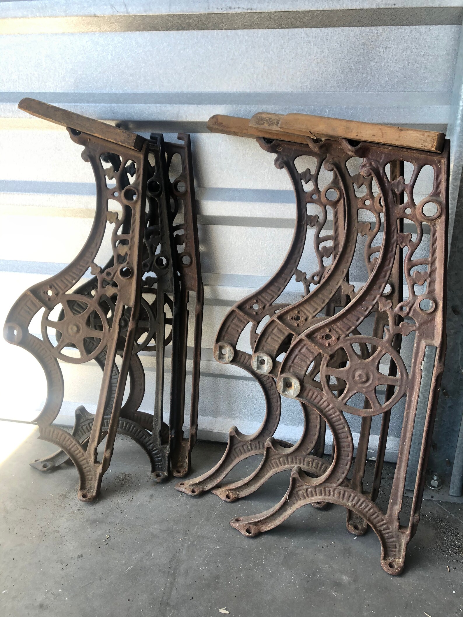 Cast Iron Theatre Seat Legs and Arm Rests Cast Iron Theatre Etsy