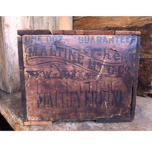 The Maltine Manufacturing Co Wooden Box, Antique Advertising Maltine Manufacturing Co New York, 1800&#39;s Wooden Crate, Apothecary Collectibles