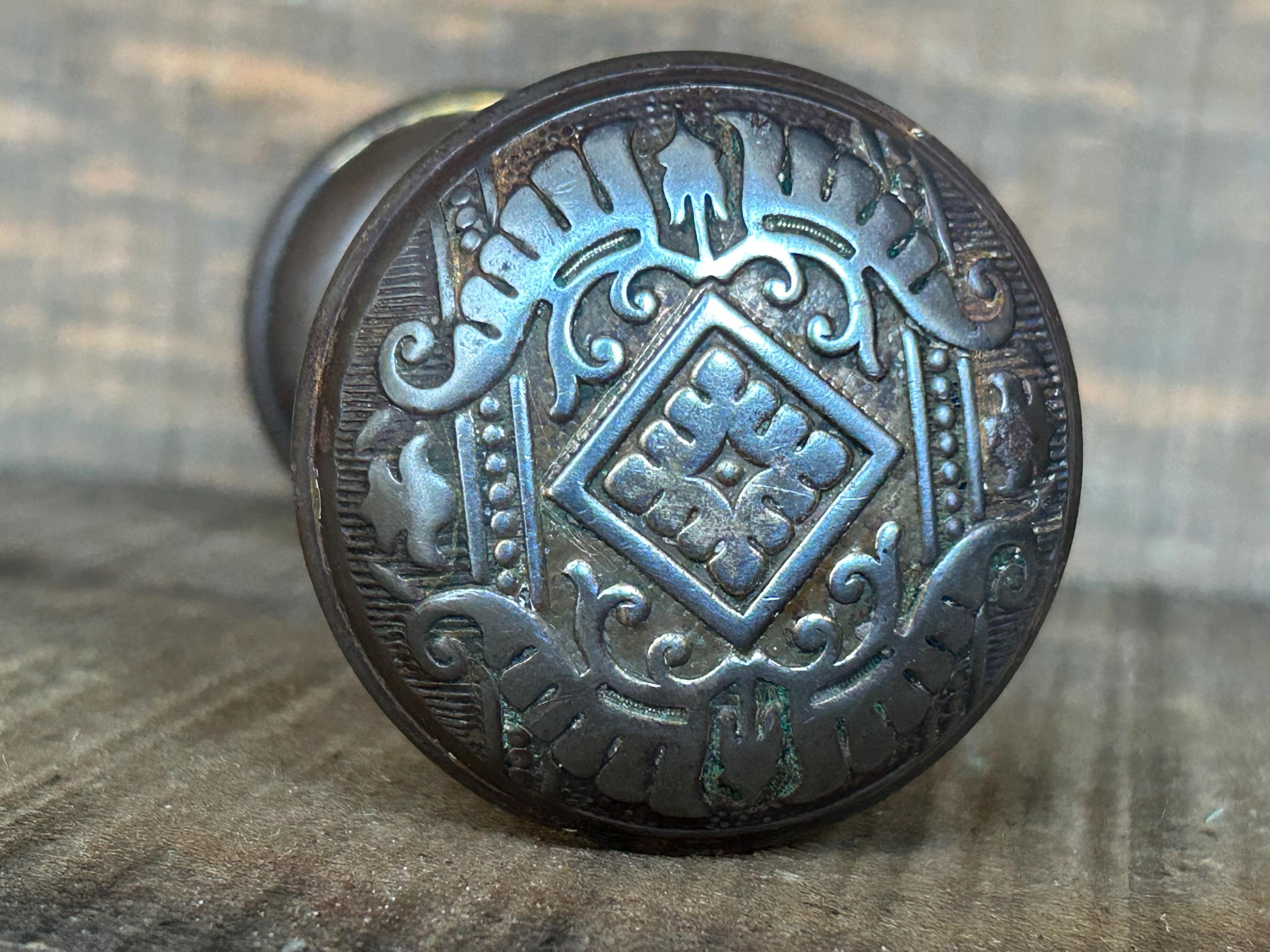 Den - Première Époque Corben Antique Victorian Corbin Mortise Lock Set Cast Iron Knobs
