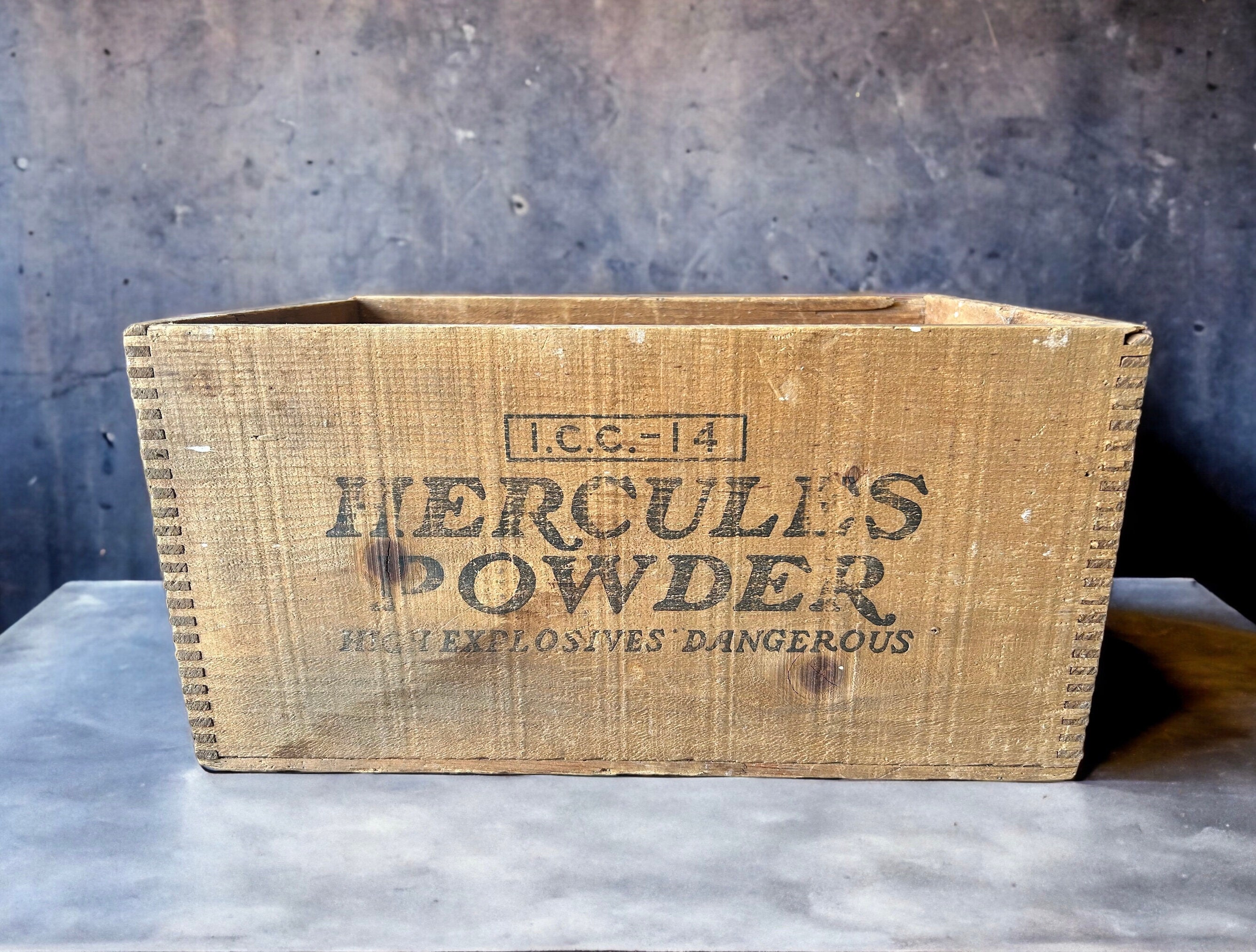 Hercules Powder Wood Crate, Vintage Rustic Industrial Decor - Etsy