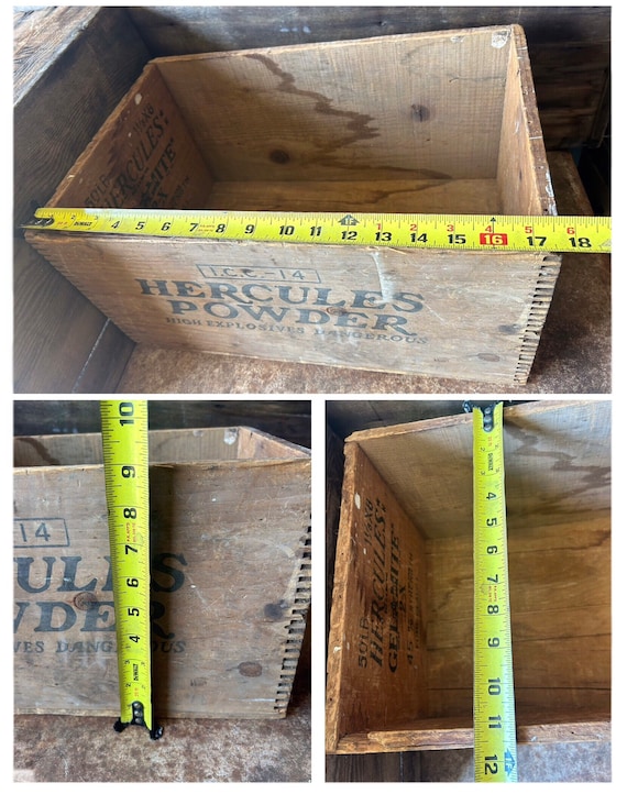 Hercules Powder Wood Crate, Vintage Rustic Industrial Decor - Etsy