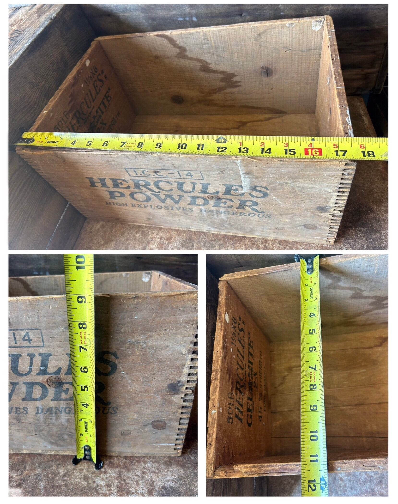 Hercules Powder Wood Crate, Vintage Rustic Industrial Decor - Etsy