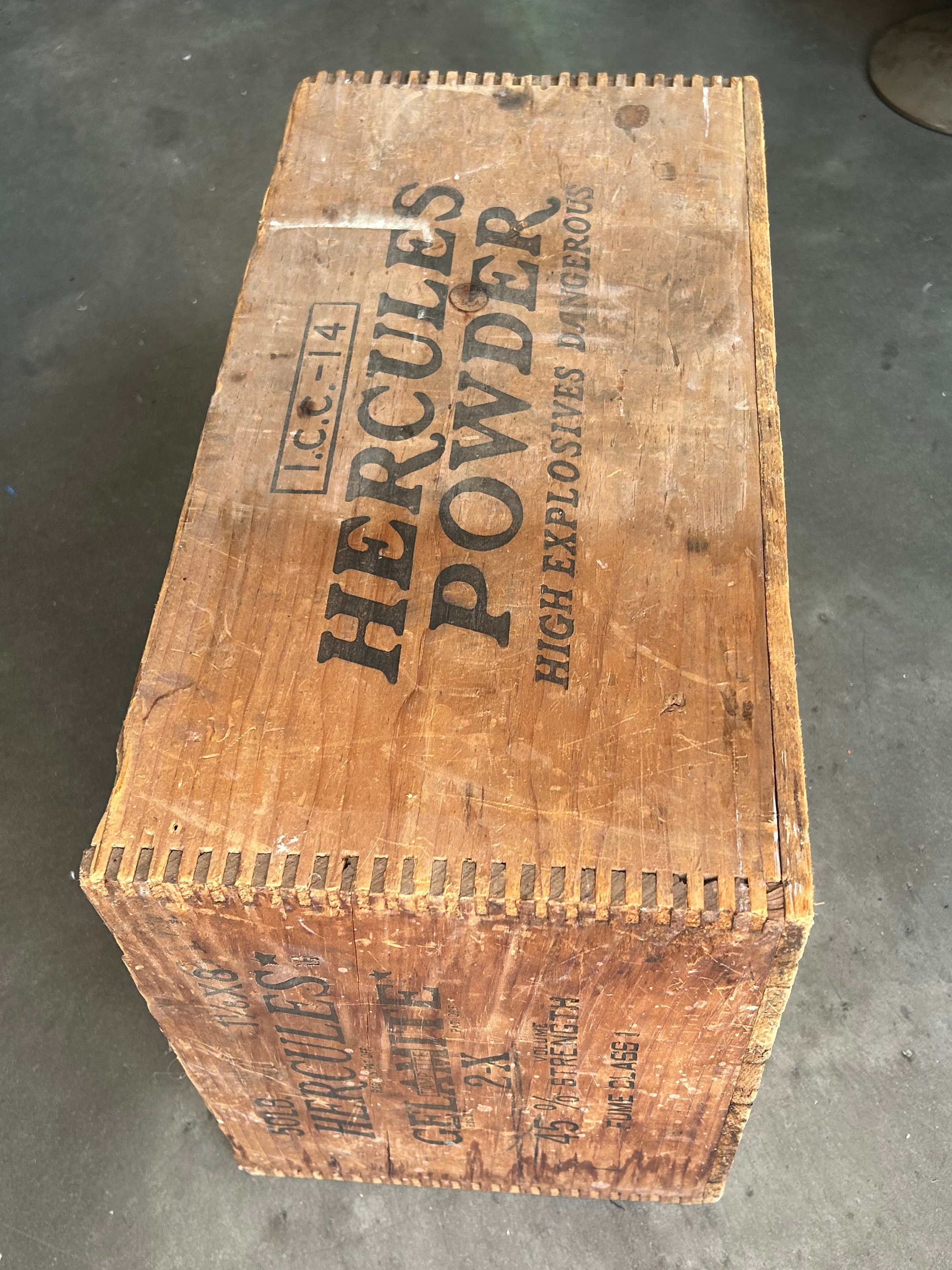 Hercules Powder Wood Crate, Vintage Rustic Industrial Decor - Etsy