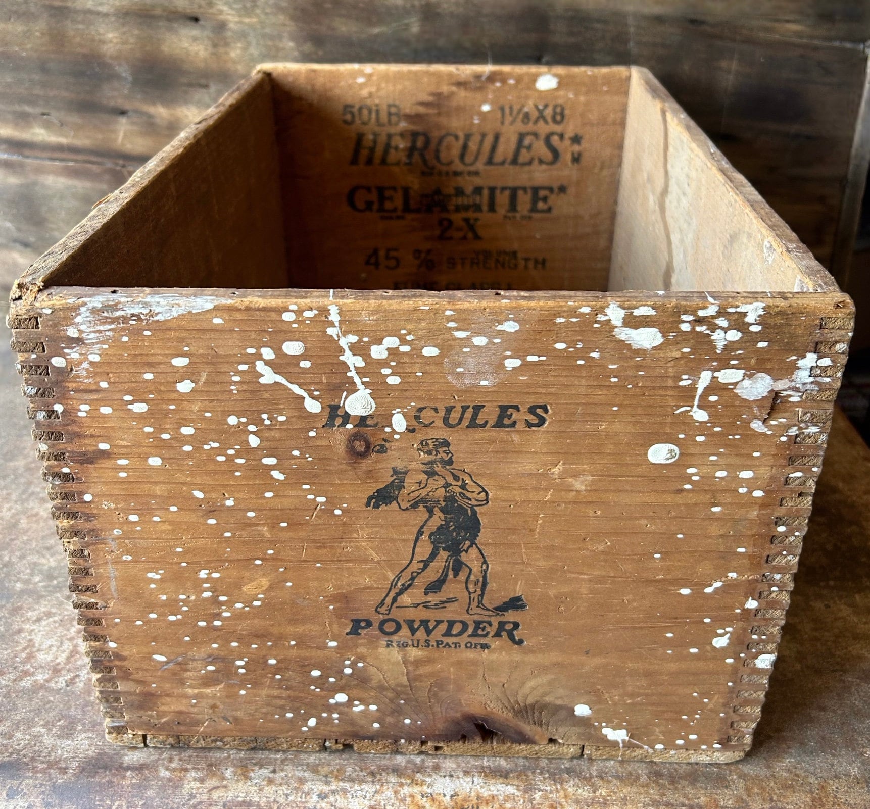 Hercules Powder Wood Crate, Vintage Rustic Industrial Decor - Etsy