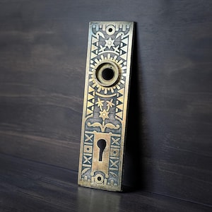 Antique Eastlake Victorian Backplate Escutcheon, Architectural Salvage