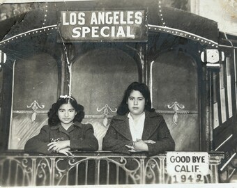 Los Angeles Special, Vintage Black and White Photograph, 1940&#39;s Style, Goodbye California 1942 Photograph, Vintage California Girls Photo