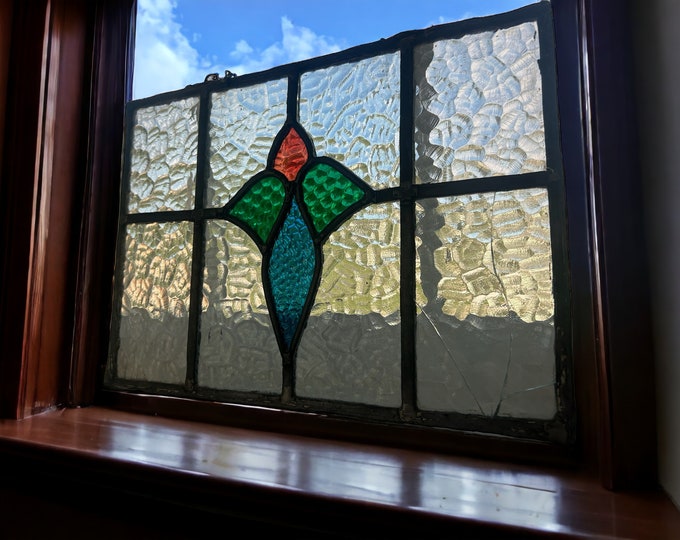Antique Stained Glass Window Salvage, Broken Antique Stained Glass