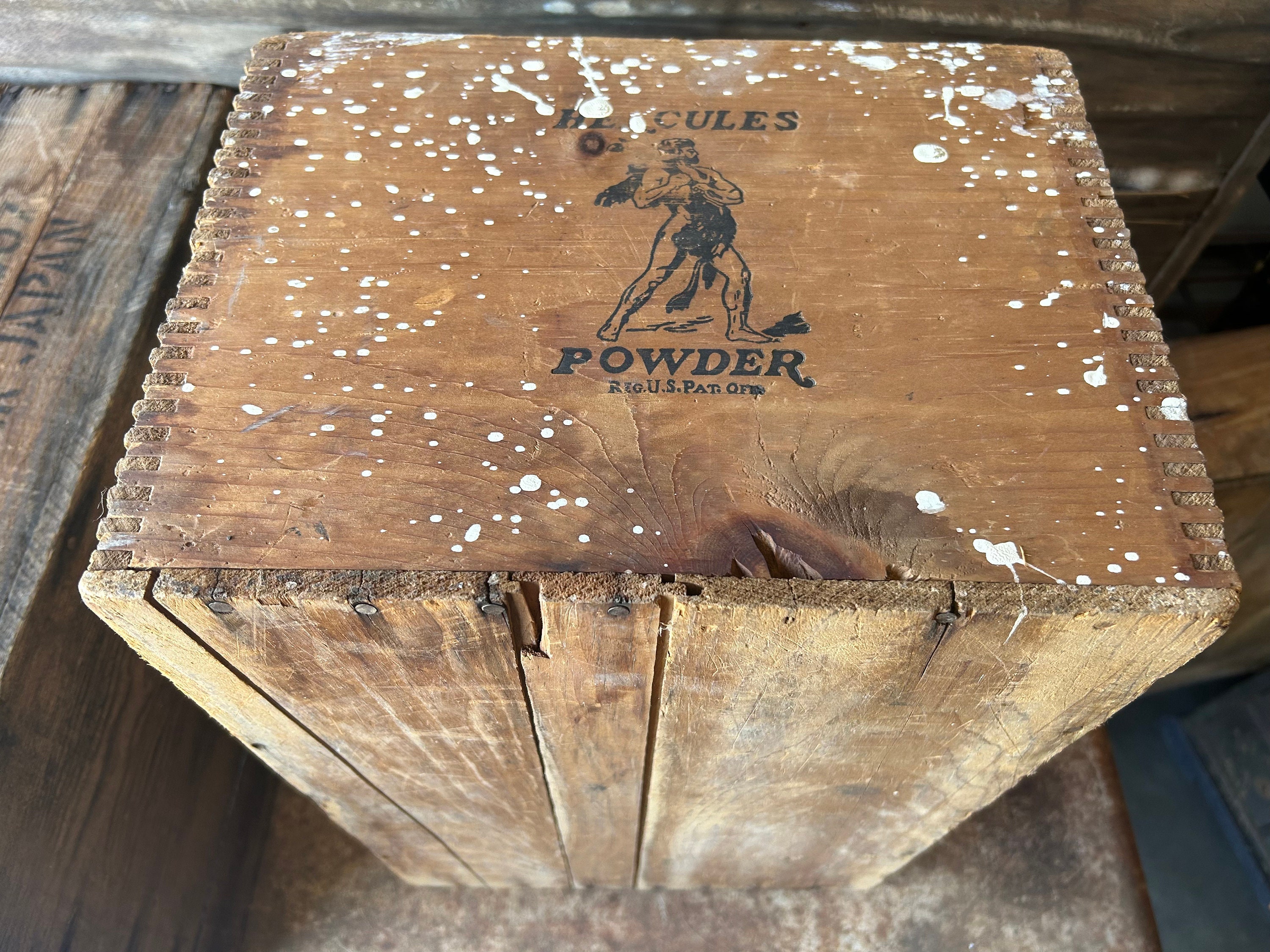 Hercules Powder Wood Crate, Vintage Rustic Industrial Decor - Etsy