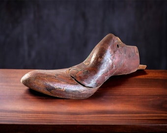 Extra große Größe 16 Schuhleiste, antike Schuster Schuhform, seltene antike Schuhform, Schuster speichern, alte Schuster Schuhform
