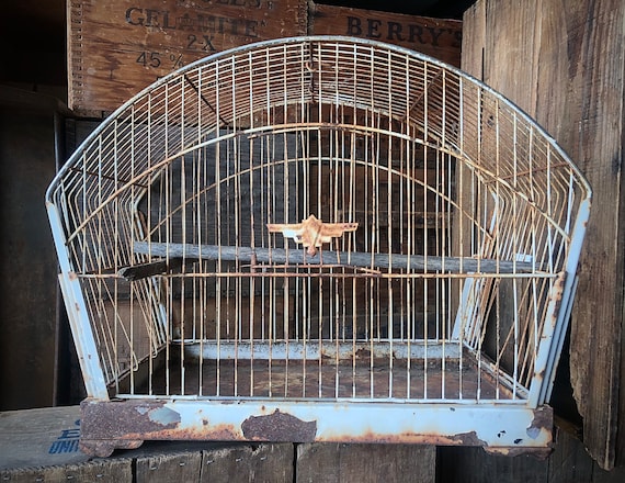 Vintage Brass Bird Cage, Shabby Chic, French Country, Farmhouse