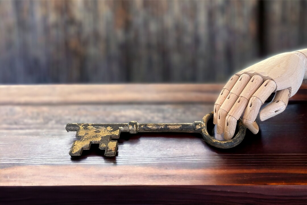 Giant Vintage Skeleton Key Vintage Black and Gold Repop Etsy