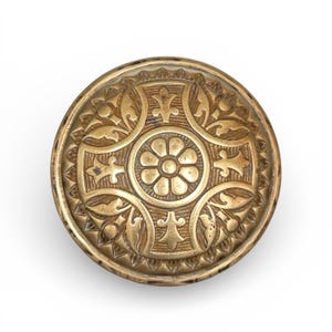 Eastlake Ornate Antique Brass Doorknob by Sargent