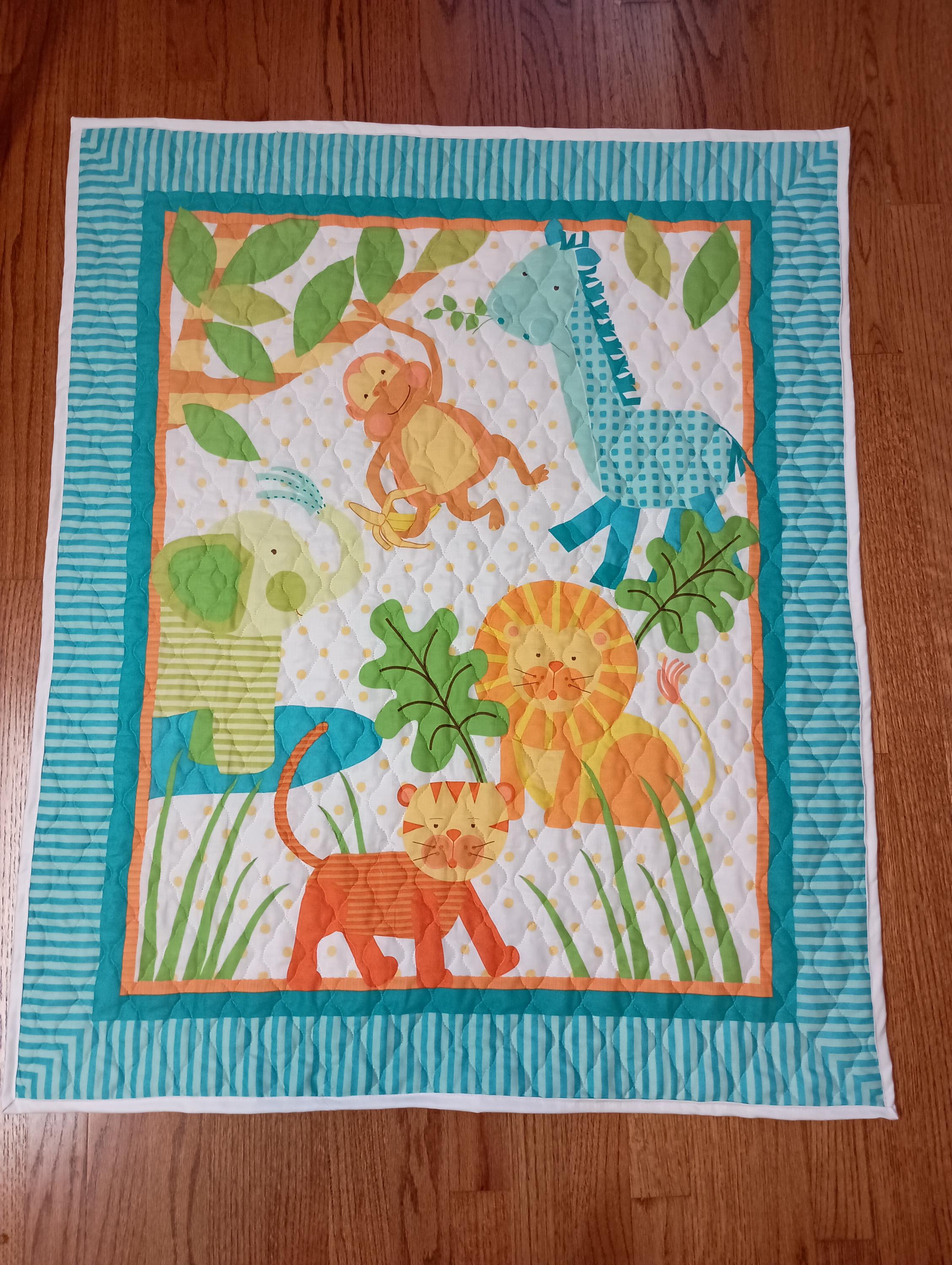 Jungle Animals Baby Quilt, Safari Nursery Decor - Etsy