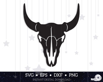 Download Bull Skull Svg Etsy
