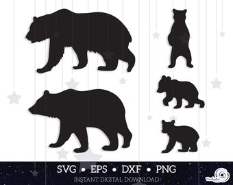 Download Bear With Cubs Svg Etsy