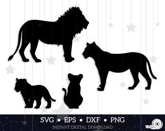 Download Lioness Silhouette Etsy