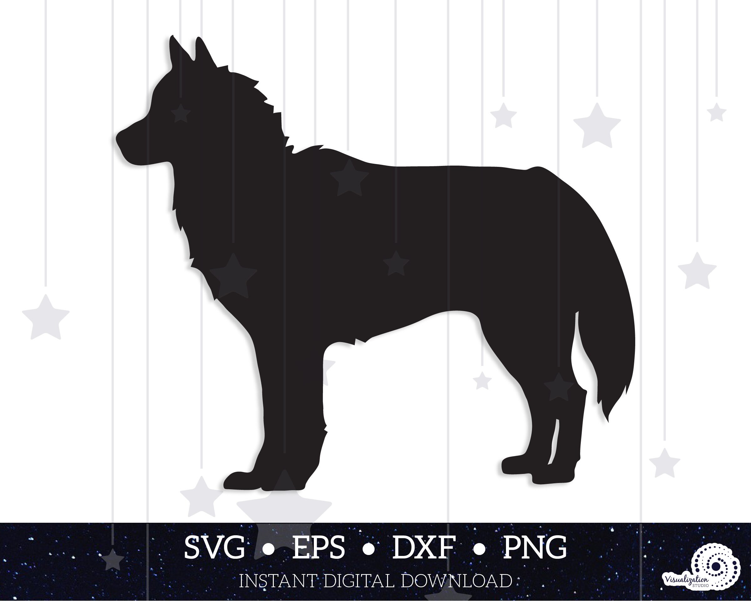 Download Siberian Husky Dog Silhouette Vector Instant Digital Etsy