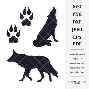 Coyotevormen | Vectorbundel | DIRECT DIGITALE DOWNLOAD | Svg | png | dxf | jpeg | eps | pdf