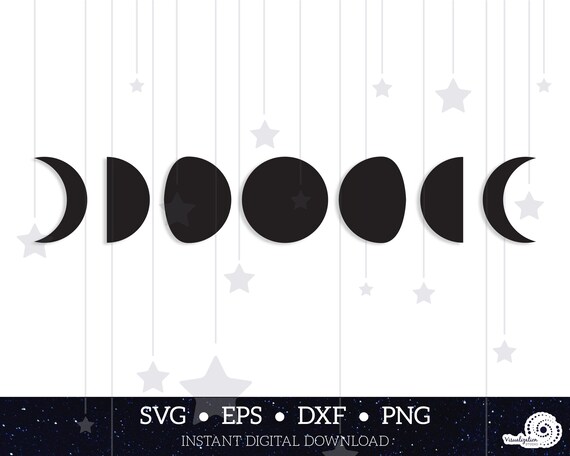 photo Vertical Moon Phases Png etsy