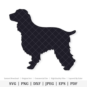 Cocker Spaniel Hund | Illustrationen | SOFORTIGER DIGITALER DOWNLOAD | svg | png | dxf | .jpg | eps | pdf