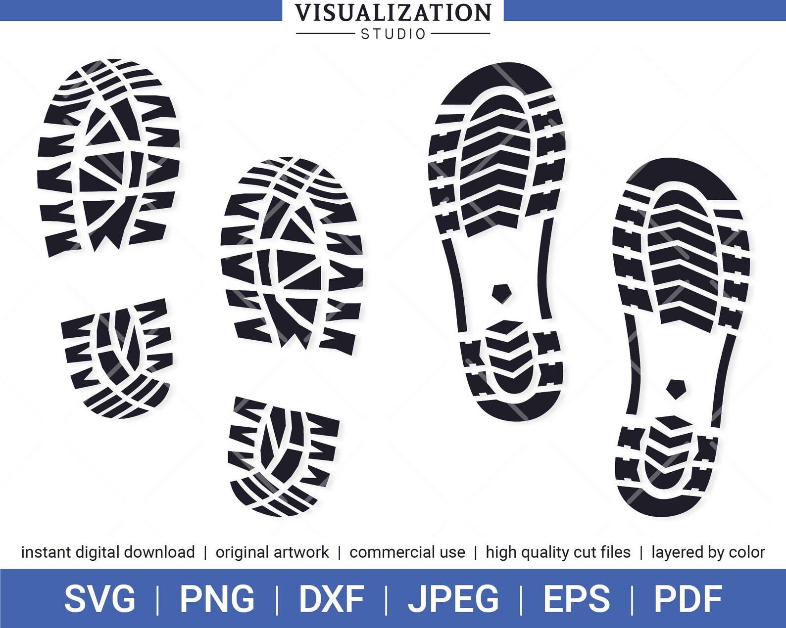 Boot Tracks Vector Clipart Set INSTANT DIGITAL DOWNLOAD - Etsy