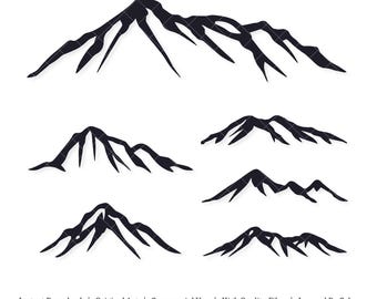 Mountain Ranges | Vector Bundle | INSTANT DIGITAL DOWNLOAD | svg | png | dxf | jpeg | eps | pdf