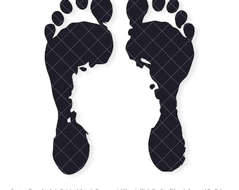 Footprints | Vector Artwork | INSTANT DIGITAL DOWNLOAD | svg | png | dxf | jpeg | eps | pdf
