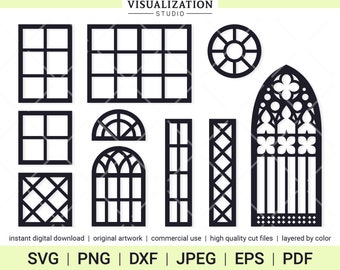 Windows | Vector Clipart Set | INSTANT DIGITAL DOWNLOAD | svg | png | dxf | jpeg | eps | pdf