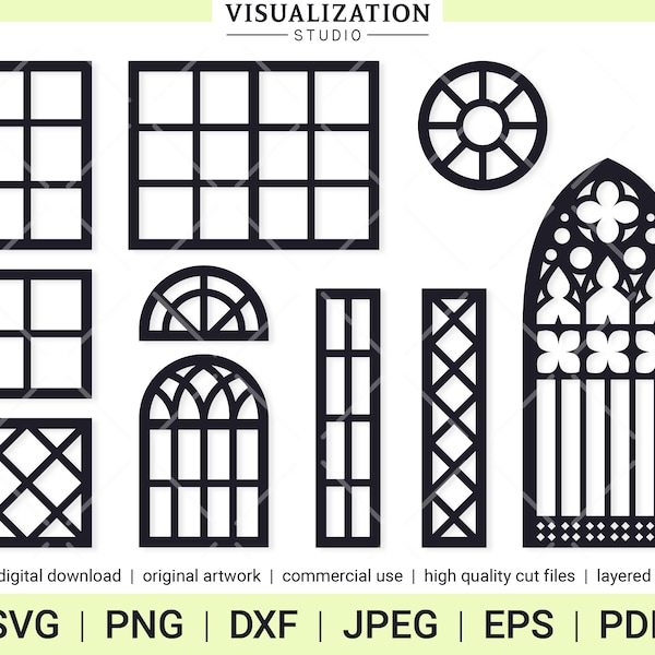 Windows | Vector clipart-set | DIRECT DIGITALE DOWNLOAD | SVG | png | dxf | jpeg | eps | pdf