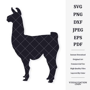 Lama | Oeuvre D'art Vectorielle | TÉLÉCHARGEMENT NUMÉRIQUE INSTANTANÉ | svg | png | dxf | jpeg | EPS | pdf