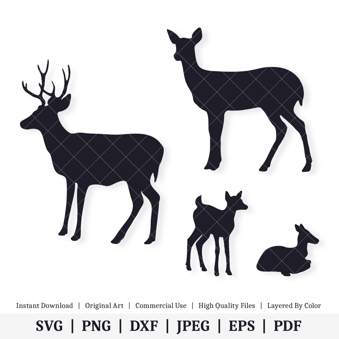 Deer Family | Vector Bundle | INSTANT DIGITAL DOWNLOAD | Svg | Png ...