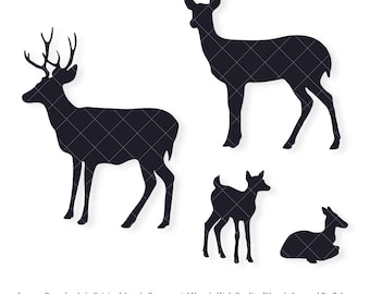 Deer Family | Vector Bundle | INSTANT DIGITAL DOWNLOAD | svg | png | dxf | jpeg | eps | pdf