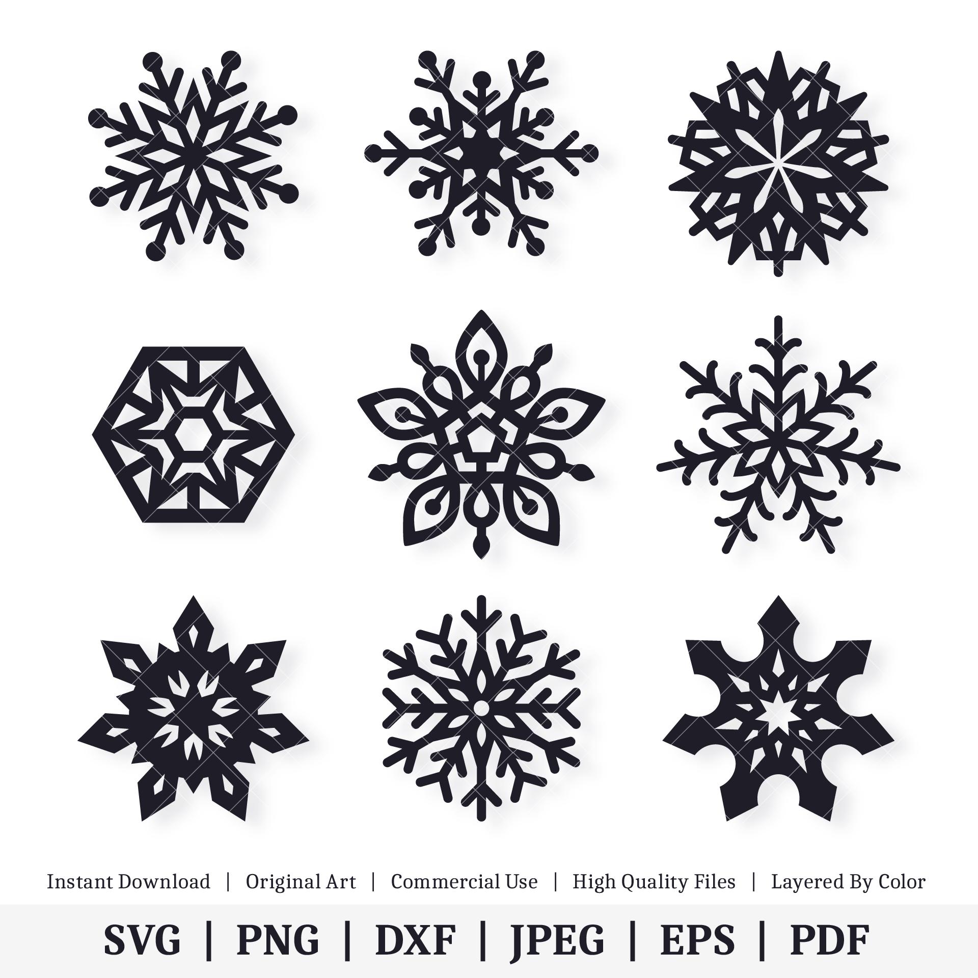 Snowflakes | Vector Bundle | INSTANT DIGITAL DOWNLOAD | Svg | Png | Dxf ...