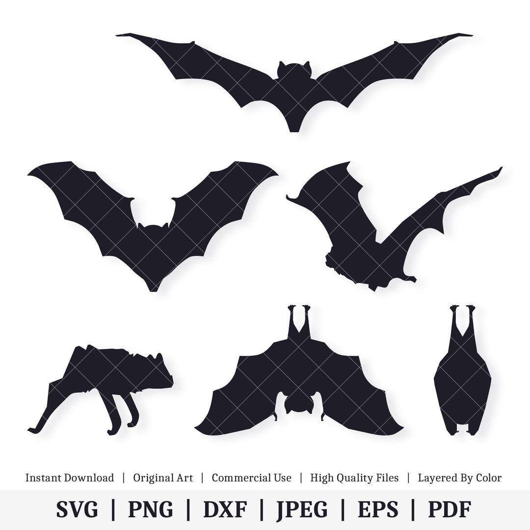 Bats | Vector Artwork | INSTANT DIGITAL DOWNLOAD | Svg | Png | Dxf ...