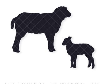 Sheep And Lamb | Vector Artwork | INSTANT DIGITAL DOWNLOAD | svg | png | dxf | jpeg | eps | pdf