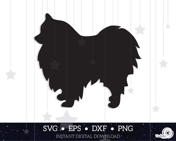 Download Pomeranian Dog Silhouette Vector Instant Digital Etsy