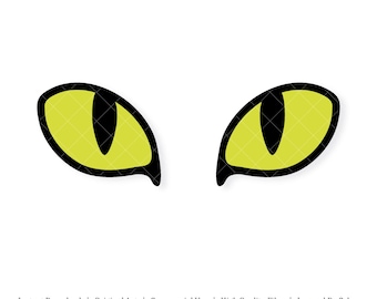 Feline Eyes | Vector Artwork | INSTANT DIGITAL DOWNLOAD | svg | png | dxf | jpeg | eps | pdf
