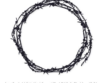 Barbed Wire Wreath | Vector Artwork | INSTANT DIGITAL DOWNLOAD | svg | png | dxf | jpeg | eps | pdf