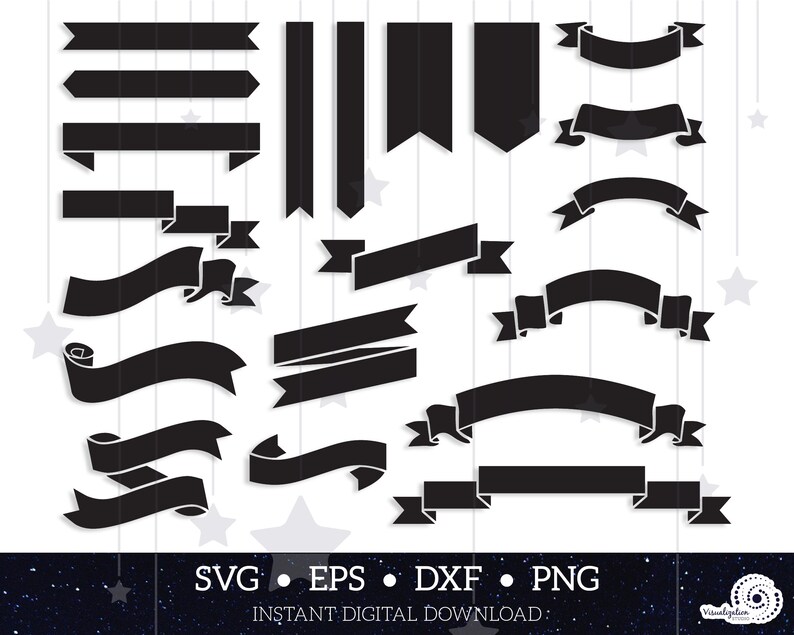 Decorative Banners Vector Set INSTANT DIGITAL DOWNLOAD | Etsy