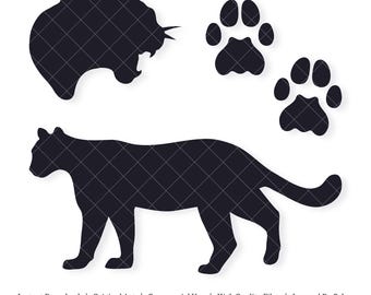 Cougar Shapes | Vector Bundle | INSTANT DIGITAL DOWNLOAD | svg | png | dxf | jpeg | eps | pdf