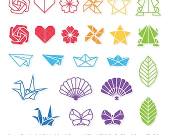 Origami Shapes | Vector Bundle | INSTANT DIGITAL DOWNLOAD | svg | png | dxf | jpeg | eps | pdf