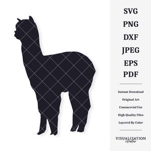 Alpaka | Illustrationen | SOFORTIGER DIGITALER DOWNLOAD | svg | png | dxf | .jpg | eps | pdf