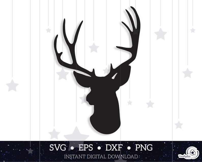 Download Mule Deer Head Silhouette Vector INSTANT DIGITAL DOWNLOAD ...