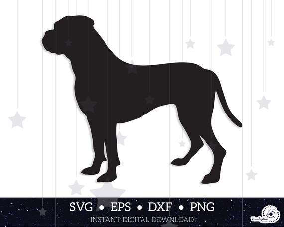 Download Boxer Dog Silhouette Vector Instant Digital Download Etsy PSD Mockup Templates