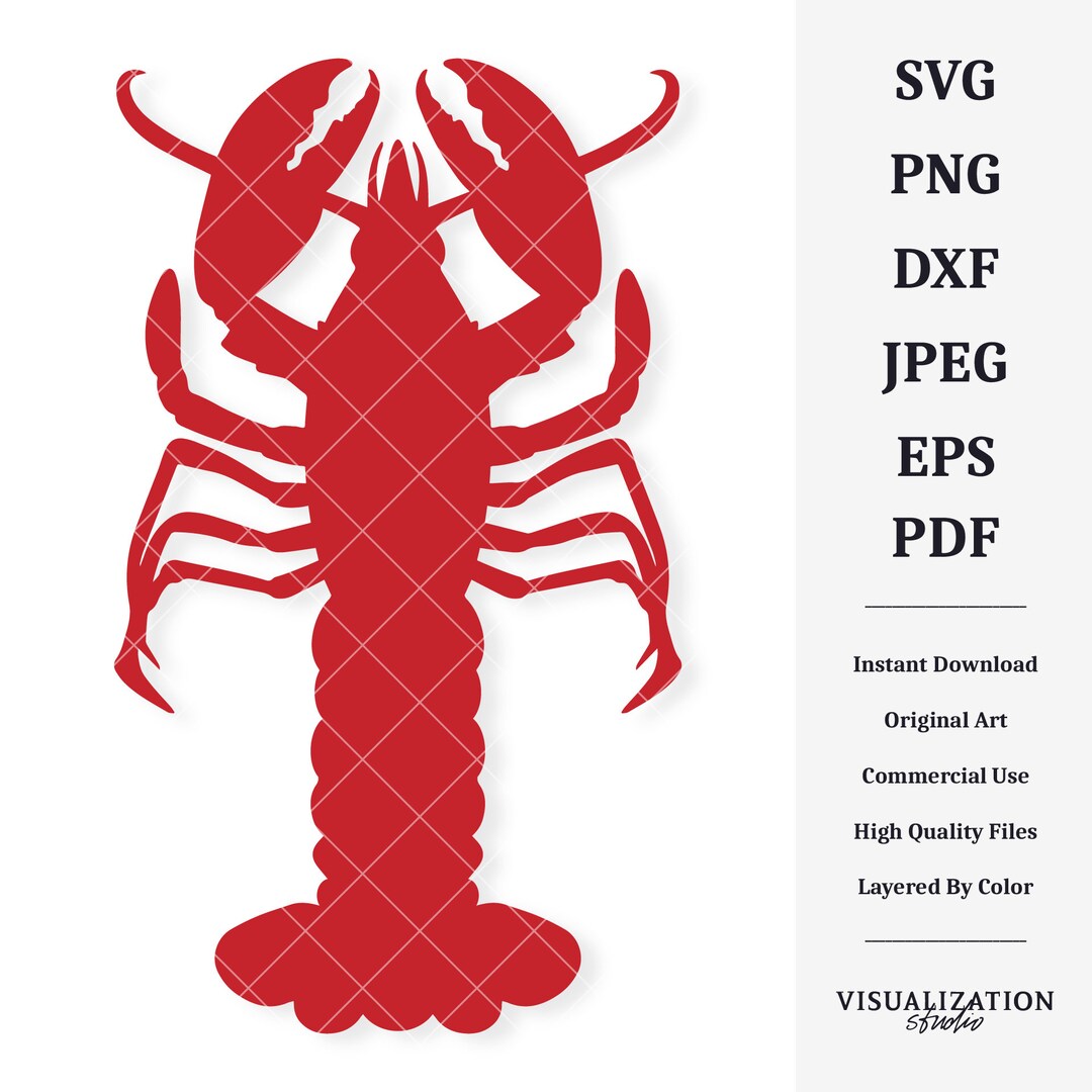 Lobster Shell Vector Lobster | Vector Artwork | INSTANT DIGITAL DOWNLOAD | Svg | Png | Dxf ...